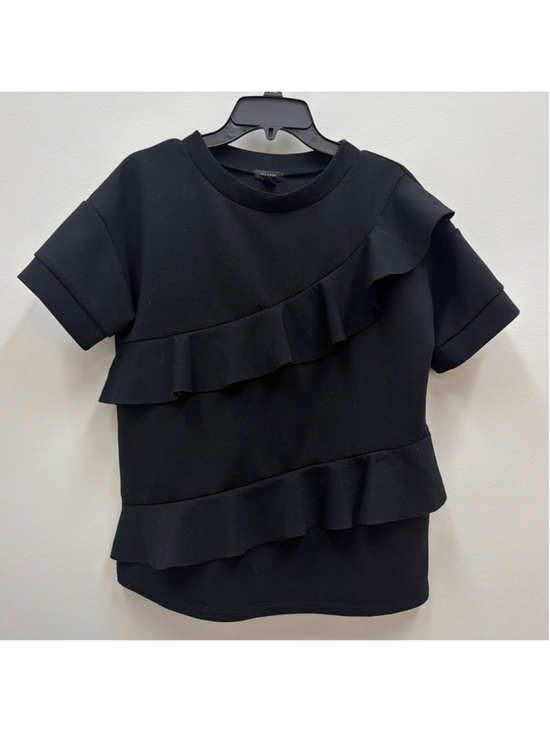 Halogen Tops - Halogen Ruffle Tiered Detail S/S Shirt in Black Sz Small!